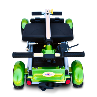 Folded Pearl Green EV Rider Gypsy Scooter Front View