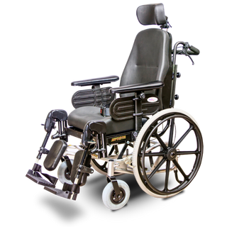 Heartway Spring Lightweight Manual Wheelchair Angled View with Closed Footrests