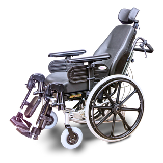 Heartway Spring Lightweight Manual Wheelchair Side View with Closed Footrests