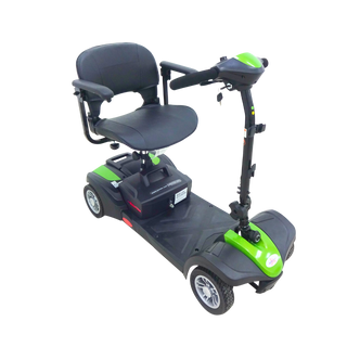 Pearl Green MiniRider Lite Portable Mobility Scooter Open Box Angled View