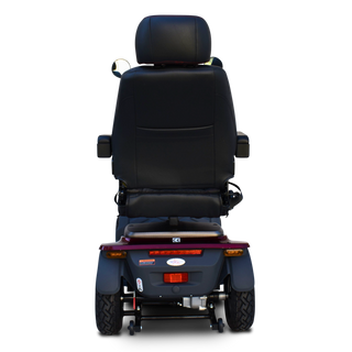 Red VitaXpress 4 Wheel All Terrain Mobility Scooter Rear View