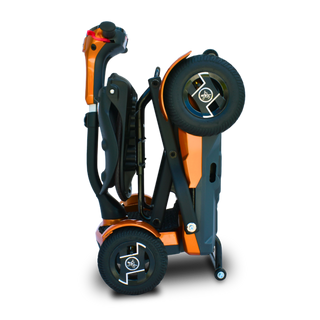 Side View of a Folded TeQno Auto Folding Mobility Scooter